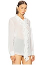 view 2 of 4 Jolanda Lace Trim Frill Shirt in Orchid White