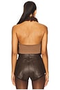 view 3 of 4 Julietta Faux Fur Top in Chocolate
