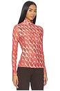 view 2 of 4 Alba Long Sleeve Mesh Top in Red Spot