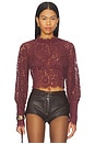 view 1 of 4 Lace Georgia Top in Deep Plum