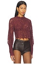 view 2 of 4 Lace Georgia Top in Deep Plum