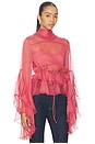 view 2 of 4 Anyssa Ruffle Blouse in Rose