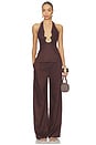 view 4 of 4 Cavarly Linen Halter Top in Chocolate