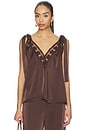 view 1 of 4 Aubrey Tie Strap Cami in Dark Choco