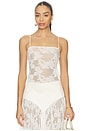 view 1 of 4 Hildie Sheer Lace Cami in Light Beige