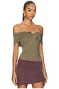 view 2 of 4 Martina Off The Shoulder Top in Khaki