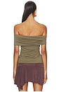 view 3 of 4 Martina Off The Shoulder Top in Khaki