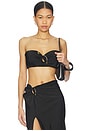 view 1 of 4 Dylan Satin Bandeau Top in Black