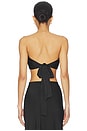 view 3 of 4 Dylan Satin Bandeau Top in Black