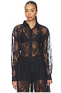 view 1 of 4 Aleida Oversized Lace Shirt in Black