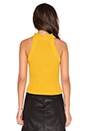 view 3 of 4 Heather Skivvy Top in Mustard