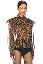 view 2 of 4 Fiorella Leopard Blouse in Leopard