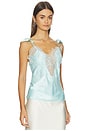 view 2 of 4 Ivy Lace Detail Camisole in Aqua