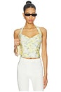 view 1 of 4 Deserae Halter Neck Top in Yellow Floral