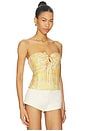 view 2 of 4 Amina Strapless Top in Yellow Floral