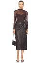 view 7 of 6 Althea Mesh Bodysuit in Chocolate