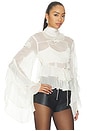 view 2 of 5 Anyssa Ruffle Blouse in Ivory
