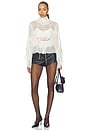 view 5 of 5 Anyssa Ruffle Blouse in Ivory