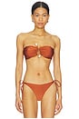 view 1 of 5 Rymona Bandeau Bikini Top in Rust
