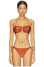 view 2 of 5 Rymona Bandeau Bikini Top in Rust