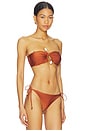 view 3 of 5 Rymona Bandeau Bikini Top in Rust