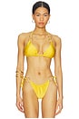 view 1 of 4 Leala Ring Detail Bikini Top in Marigold