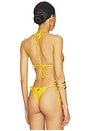 view 3 of 4 Leala Ring Detail Bikini Top in Marigold