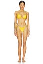 view 4 of 4 Leala Ring Detail Bikini Bottoms in Marigold