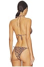 view 3 of 4 Blakely Triangle Bikini Top in Black Leopard