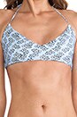 view 5 of 5 Zunzal Bungee Bikini Top in Graphic Flower Print & Ivory