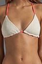 view 4 of 4 Raglan Reversible Crochet Lined Bikini Top en Ivory/Coral in Ivory & Coral