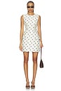 view 1 of 4 Amayah Dress in Egret Creme Dot