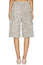 view 4 of 6 Neeto Short in Leopard Corduroy Mix