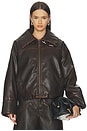 view 2 of 5 Baani Leather Jacket in Mole Brown