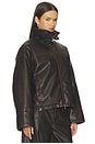 view 4 of 5 Baani Leather Jacket in Mole Brown