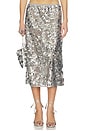 view 1 of 6 Shania Skirt in Grey Sequins