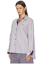 view 2 of 5 Melinda Top in Thistle Grey Stripe