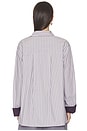 view 4 of 5 Melinda Top in Thistle Grey Stripe