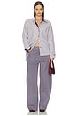 view 5 of 5 Melinda Top in Thistle Grey Stripe