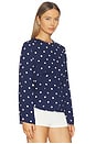 view 2 of 4 Madelie Blouse in Navy Creme Dot
