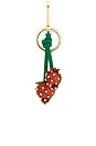 view 3 of 4 Strawberry Bag Charm in Red