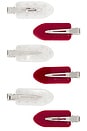view 2 of 2 University Of Alabama Hair Clip Set in Red