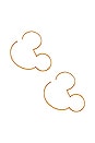 view 1 of 2 Mickey Mouse 18k Threader Hoops in Gold