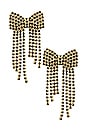 view 1 of 2 PENDIENTES SELENA in Black & Gold