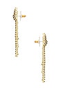 view 2 of 2 PENDIENTES SELENA in Black & Gold