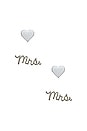 view 1 of 2 x REVOLVE Mrs Earring Set in Silver & White
