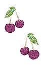 view 1 of 2 Pave Cherry Drop Earrings in Red