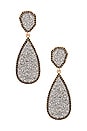 view 1 of 2 Moonlight Druzy Drop Earrings in Metallic Black