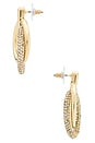 view 2 of 2 Pave Interlocked Drop Earrings in Gold