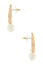 view 2 of 2 Mariam Shell Earrings in Gold